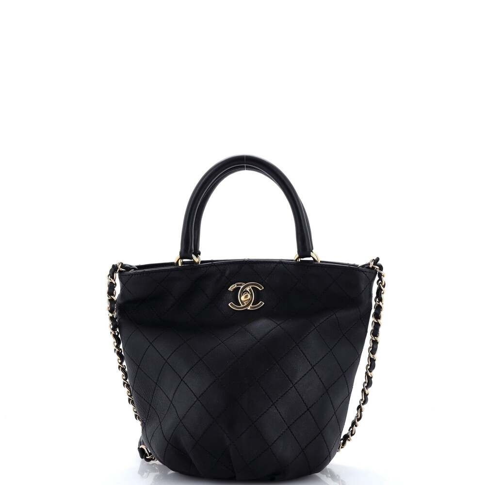 Chanel Chain Handle Bucket Bag Quilted #269865C37B